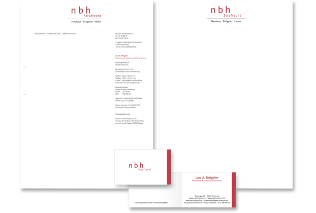 NBH-Strafrechte Anwaltssoziet&auml;t Gesch&auml;ftsausstattung