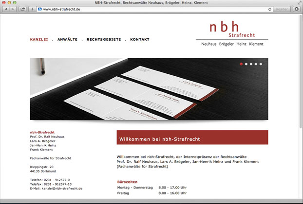NBH-Strafrechte Anwaltssoziet&auml;t Website